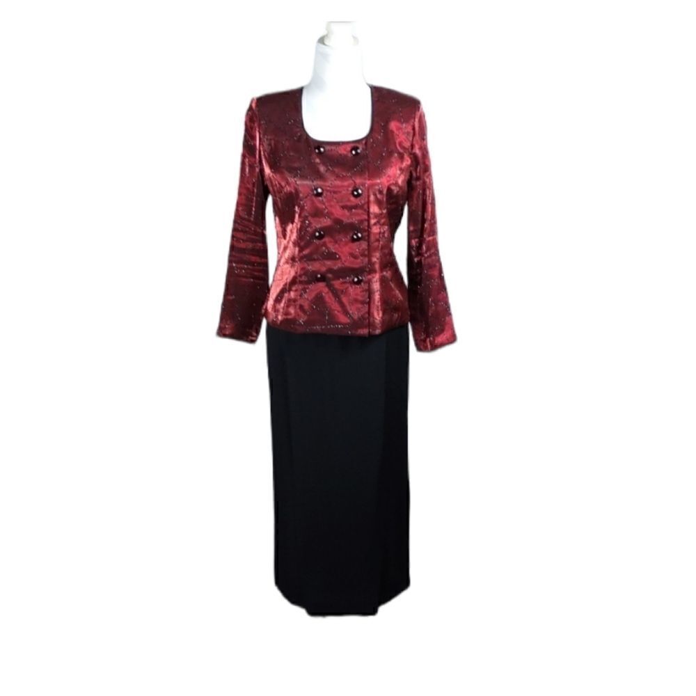Vtg. 2pc. Beaded Top & Skirt